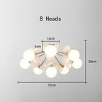 Petals Ceiling Chandelier Light Fixture for Nordic Living Room & Bedroom