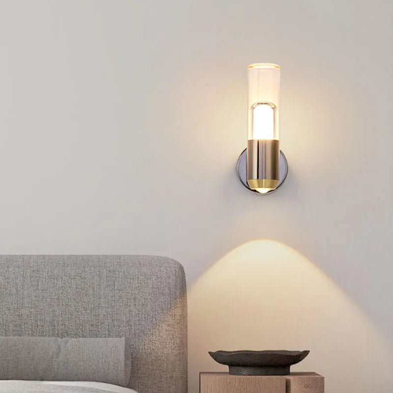 Rotatable Transparent Wall Lamp for Modern Minimalist Bedroom & Living Room