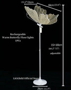 Lace Romantic Butterfly LED Floor Light for Wedding Decor & Party Stage