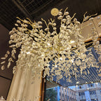 Nano Crystal Chandelier Horse Eye Pendant LED Lighting for Luxury Living Room & Hall