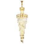 Crystal Chandelier: Modern Minimalist Duplex Living Room Luxury Light