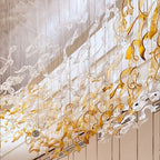 Luxury Glass Stair Chandelier for Villa & Hotel Lobby