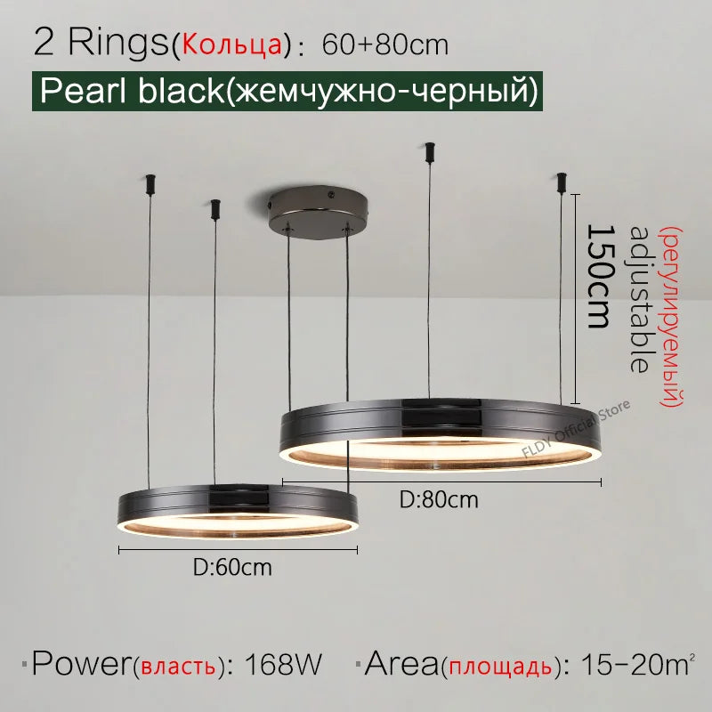Modern Nordic Round Ceiling Chandelier Dining Bedroom Kitchen Lighting Lamps