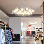 Glass Ball Bubble Chandelier: Nordic Modern Pendant Light for Living Room, Bedroom, Dining Table