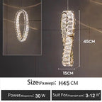 LED Crystal Chandelier for Bedroom Living Room Luxury Ceiling Light