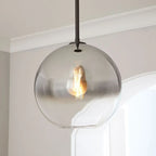 Gradient Glass Chandelier: Modern Nordic Living Room Lighting for Bedroom or Restaurant