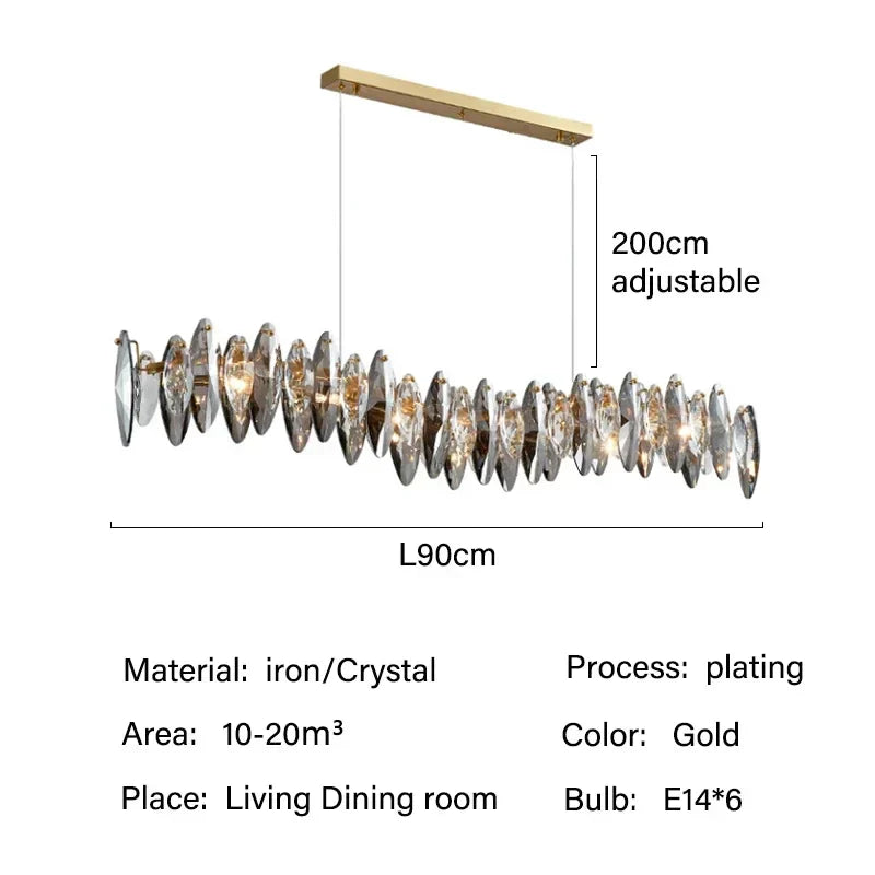 Luxury LED Chandelier: Modern Crystal Ceiling Lights for Home Decor