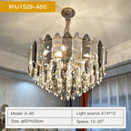 Crystal Chandelier: Post Modern Luxury Light for Living Room, Bedroom, Kitchen & Dining Room