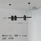 U-shaped Iron Chandelier Modern Minimalist LED Lighting for Home and Restaurant