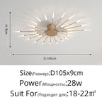 Nordic Gold LED Chandelier Ceiling Lights for Home Lighting