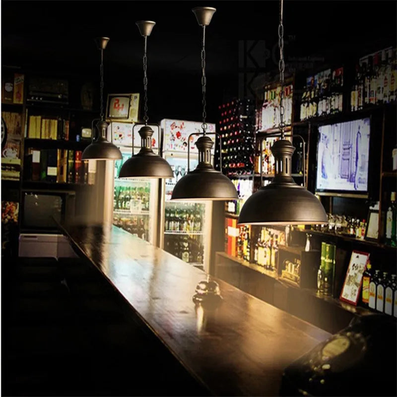Industrial Pendant: Vintage Retro Hanging Light for Living Room & Kitchen.