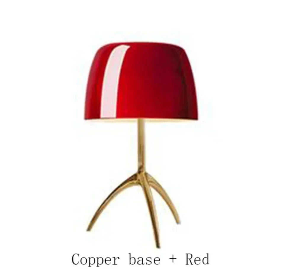 Lumiere Glass Table Lamp - Modern LED Desk Light for Bedroom and Living Room