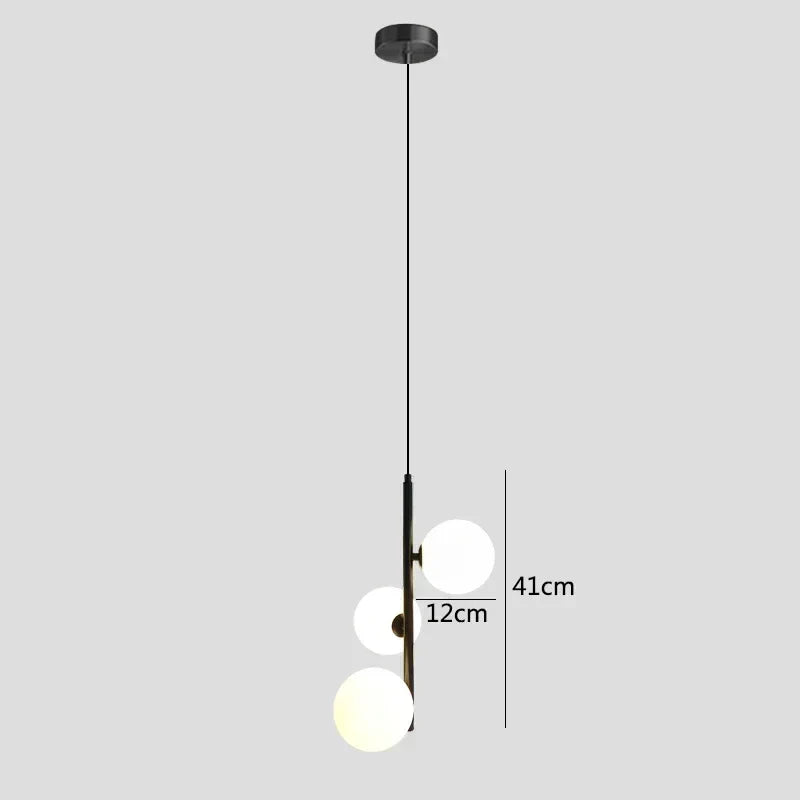 Nordic Black Glass Ball LED Pendant Lights by - Modern Bedroom & Living Room Decor