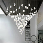 Petals G9 LED Pendant Light: Modern Ceramics Lustre for Hotel Lobby, Villa, Living Room, Stairs