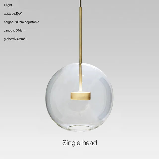 Glass Bubble Ball LED Chandelier Mickey Light for Restaurant, Bar, and Store