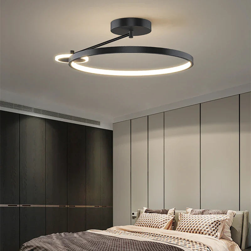 Circular LED Ceiling Lamp with Remote Control for Bedroom & Aisle Lighting
