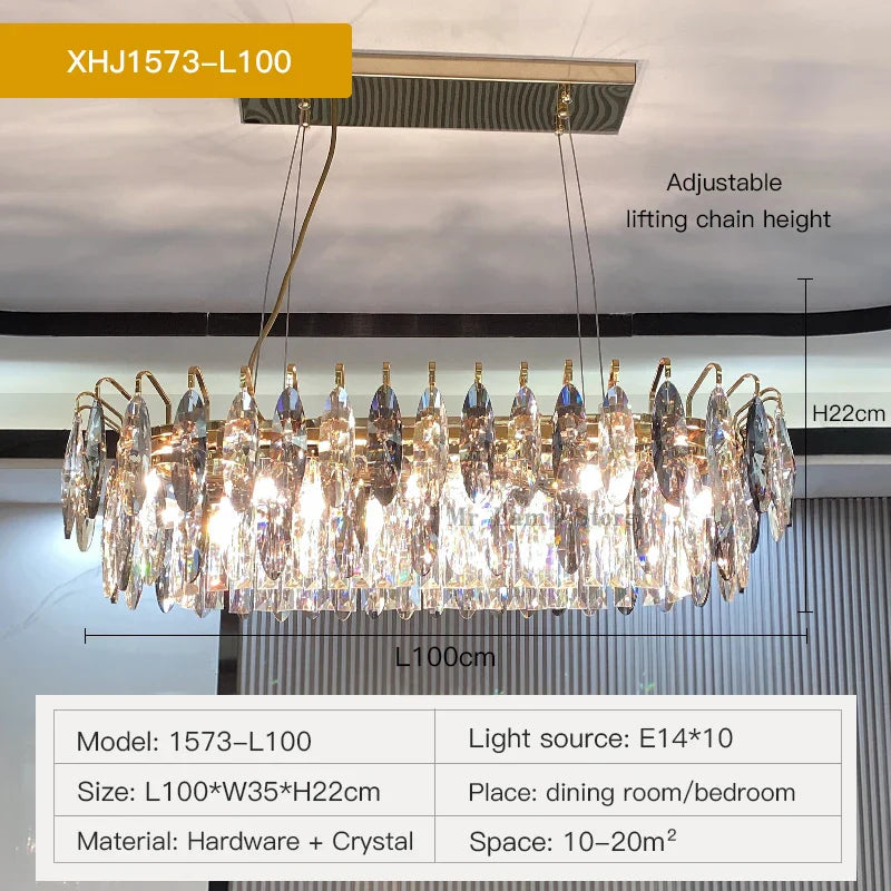Crystal Atmosphere Chandelier: Modern Luxury for Living Room, Dining Room, Bedroom