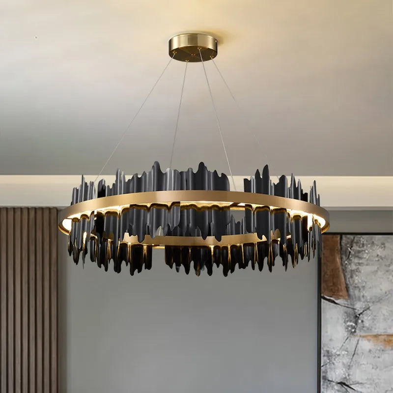 Modern Round LED Chandelier for Home Luxury Decor Lighting