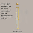 Modern LED Aluminum Pendant Chandelier for Living Room Staircase LOFT