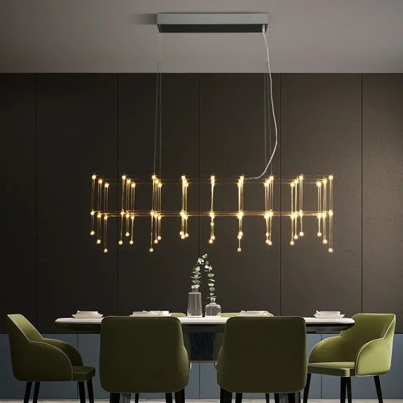 Nordic Starry Chandelier: Minimalist Luminaire for Clothing Store, Bar & Desk