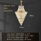 Modern Crystal Chandeliers for Luxury Living Room Staircase Lighting