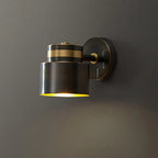 Nordic Brass Wall Lamp with Switch, Modern Minimalist Indoor LED Wall Light