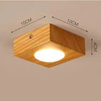 Nordic Wooden Ceiling Lamps - Acrylic LED Lighting for Home Decor
