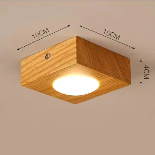 Nordic Wooden Ceiling Lamps - Acrylic LED Lighting for Home Decor