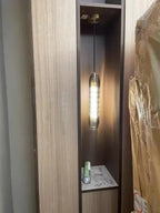 Copper Crystal Tulip Chandelier - Postmodern American Bedroom Bar Bedside Light