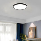 Wood LED Ceiling Lamp: Modern Nordic Round Light Fixture for Living Room & Bedroom
