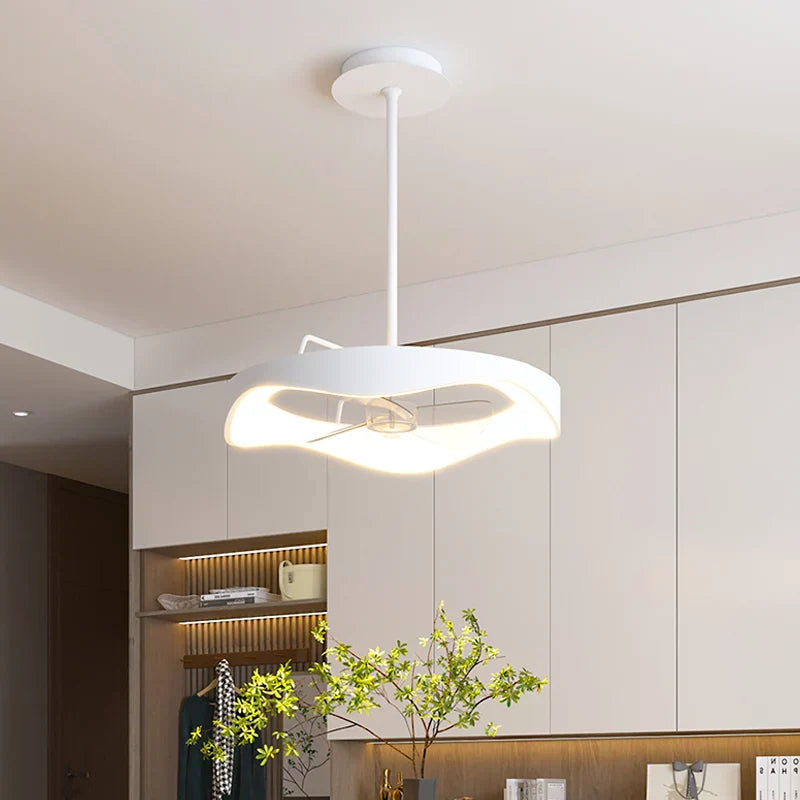 Modern Fan Chandelier LED Ceiling Light with Remote Control - Bedroom Kitchen Lighting