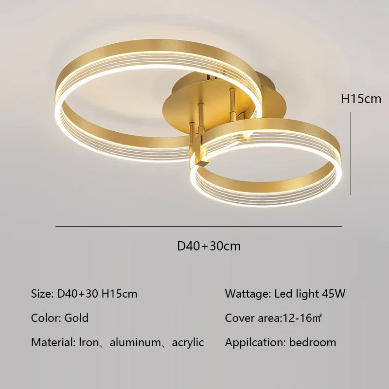 Modern Minimalism Round Ring Ceiling Lamp LED Lighting Fixture