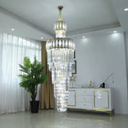Villa Stair Chandelier: Luxury Post-modern Pendant Light for Hotel Lobby