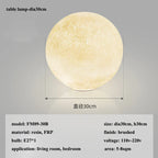 Cream Moon LED Pendant Chandelier: Modern Living Room Kitchen Bedroom Lighting