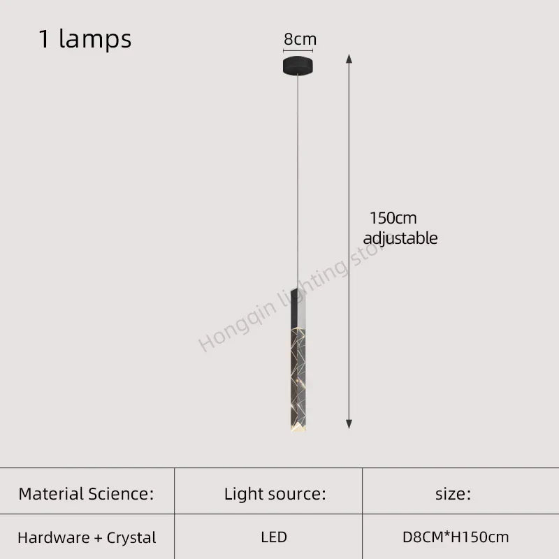 Gold Crystal Stairs Chandelier Luxe LED Pendant Light Luxury Indoor Lighting