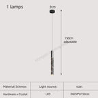 Gold Crystal Stairs Chandelier Luxe LED Pendant Light Luxury Indoor Lighting