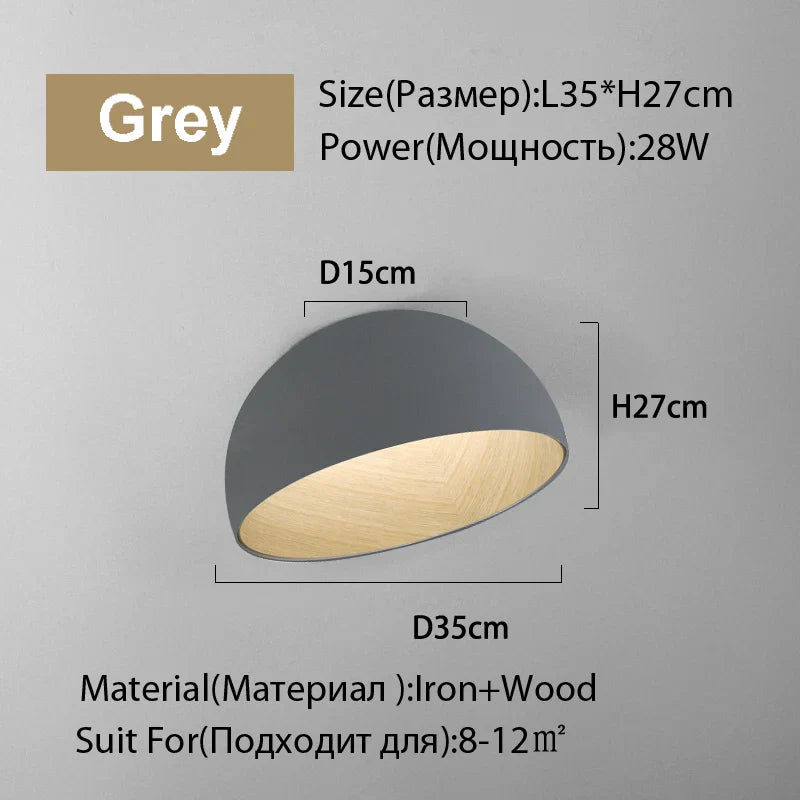 Duo Ceiling Light Kitchen Living Room Bedroom Wood Lamp Post-modern Design