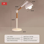 Adjustable Wood Desk Lamp for Children's Study, Office, Bedroom - LED Reading Light