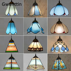 Tiffany Pendant Lights: Stained Glass Hanging Lamp for Mediterranean Loft Home Decor