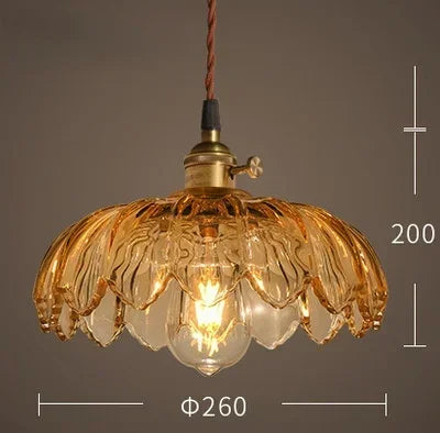 Glass Pendant Lights: Vintage LED Indoor Lighting for Home, Living Room, and Cafe.