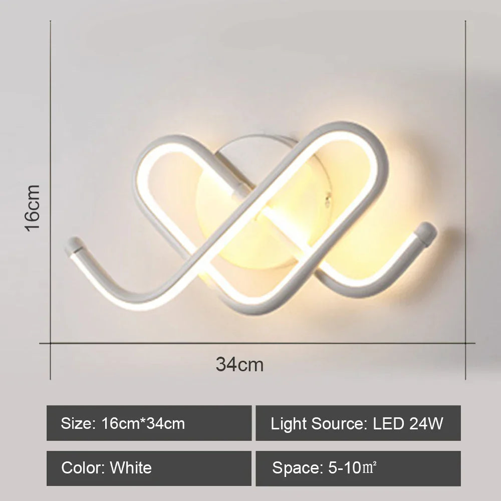 LED Wall Sconce Light Acrylic Lamp for Bedroom Corridor Chandelier Style