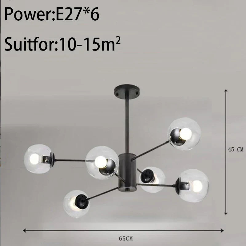 Nordic Magic Beans Chandelier for Living Room Bedroom Dining Study by Afralia™