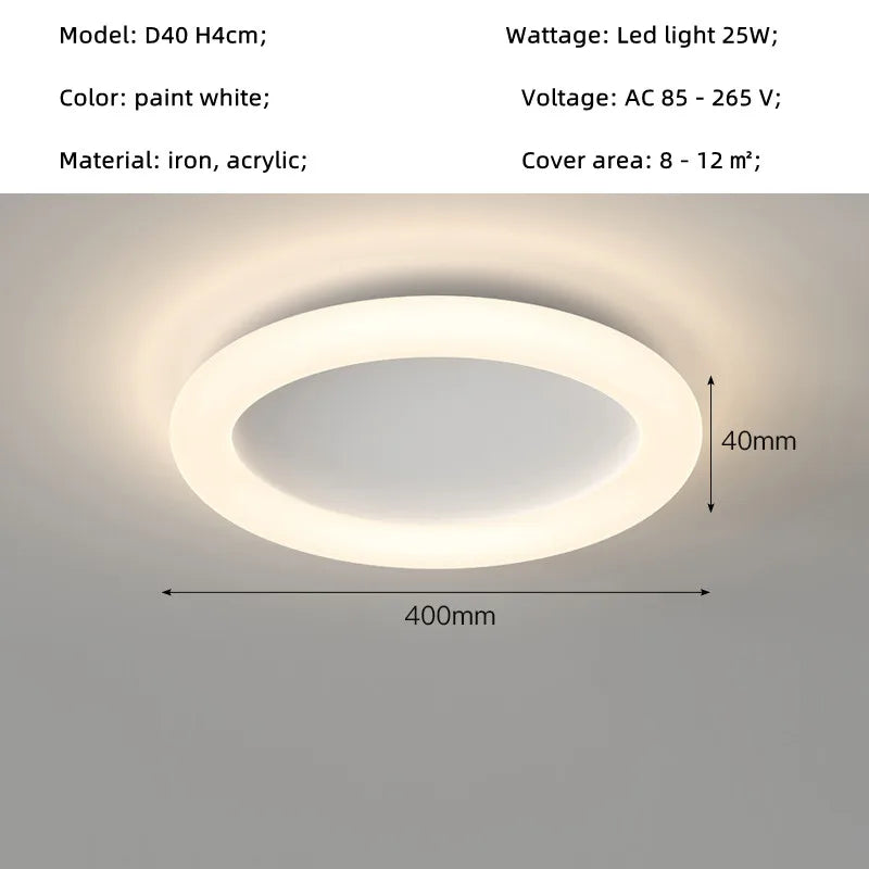 Nordic Metal Smart LED Dimmable Ceiling Light for Bedroom