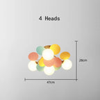 Petals Ceiling Chandelier Light Fixture for Nordic Living Room & Bedroom
