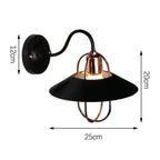 Vintage Iron Cage Wall Light Sconce E27 Loft Industrial Bedside Lampshade