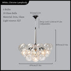 Glass Balls Ceiling Pendant Lights Minimalist Living Room Chandelier Shop Bar Decor
