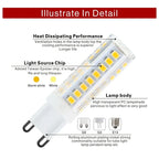 LED Corn Bulb 10pcs 220V G4 G9 E14 SMD2835 No Flicker Chandelier Light