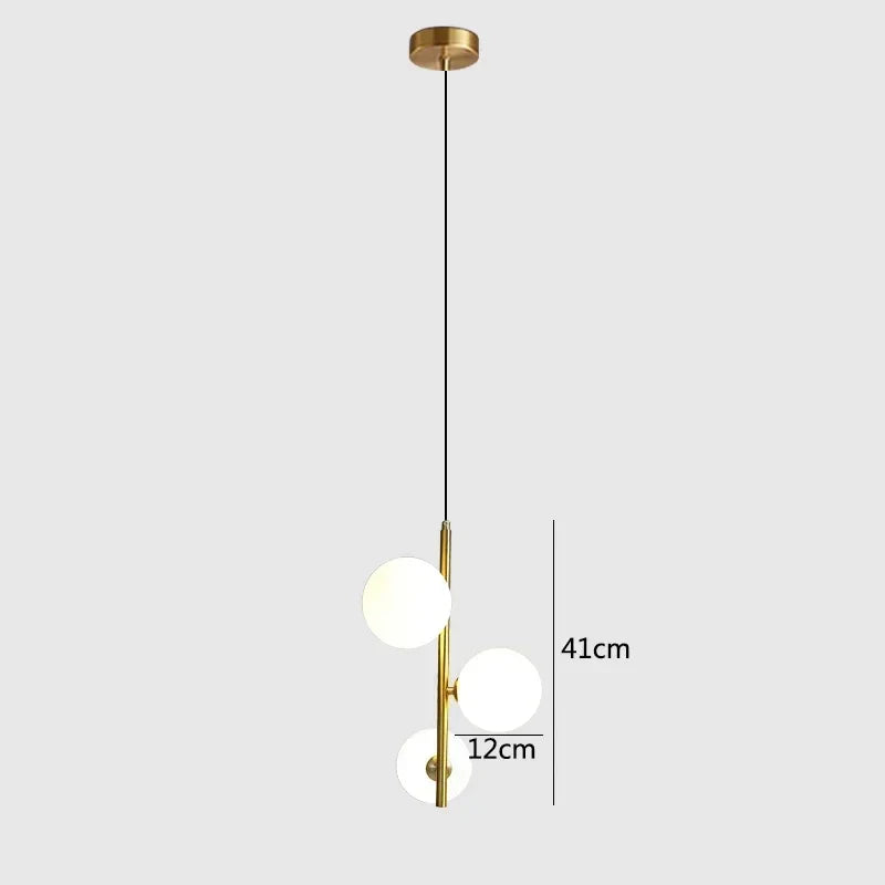 Nordic Black Glass Ball LED Pendant Lights by - Modern Bedroom & Living Room Decor