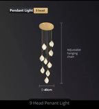 Ceramic Petal Hanging Chandelier - Elegant Décor for Hotel, Restaurant, and Home