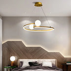 Gold Nordic Ring LED Ceiling Chandelier for Dining Room Pendant Lighting